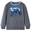 Sudadera infantil azul marino m&eacute;lange 104