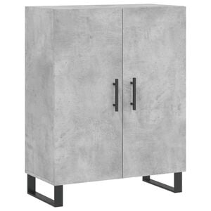 vidaXL Aparador de madera de ingenier&iacute;a gris hormig&oacute;n 69,5x34x90 cm