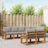 vidaXL Conjunto de sof&aacute;s de exterior 8 pcs Gris Natural y Claro