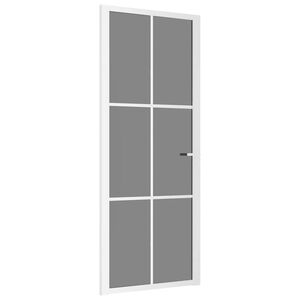 vidaXL Puerta interior vidrio EGS y aluminio blanco 83x201,5 cm
