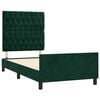 vidaXL Estructura cama sin colch&oacute;n terciopelo verde oscuro 100x200 cm