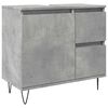 vidaXL Mueble de lavabo madera ingenier&iacute;a gris hormig&oacute;n 65x33x60 cm