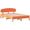 vidaXL Cama sin colch&oacute;n madera maciza de pino marr&oacute;n cera 160x200 cm