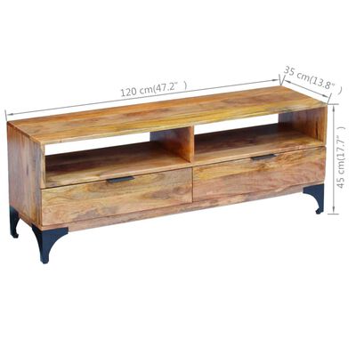 vidaXL Mueble para TV madera de mango 120x35x45 cm