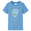 Camiseta infantil azul medio 140