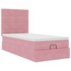 vidaXL Estructura cama otomana colchones terciopelo rosa 80x200cm