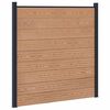 vidaXL Conjunto de valla 180 x 186 cm WPC y Aluminio Marr&oacute;n