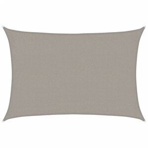 vidaXL Toldo de vela rectangular HDPE gris claro 160 g/m² 2x3 m