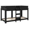 vidaXL Cama Litera para Ni&ntilde;os Roble Negro 100 x 200 cm