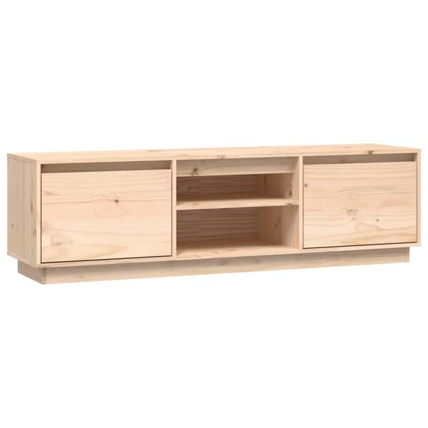 vidaXL Mueble de TV de madera maciza de pino 140x35x40 cm