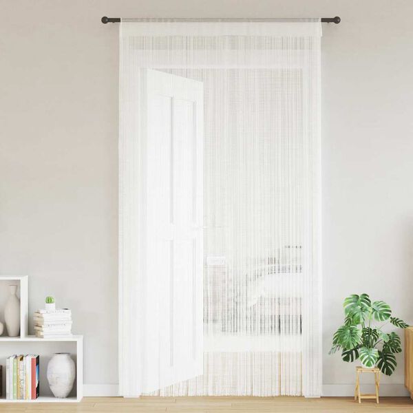 vidaXL Cortinas de flecos 2 piezas 100x250 cm blancas