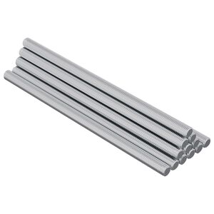 vidaXL Barras roscadas 12 pcs Plateado M6 x 120 mm Metal