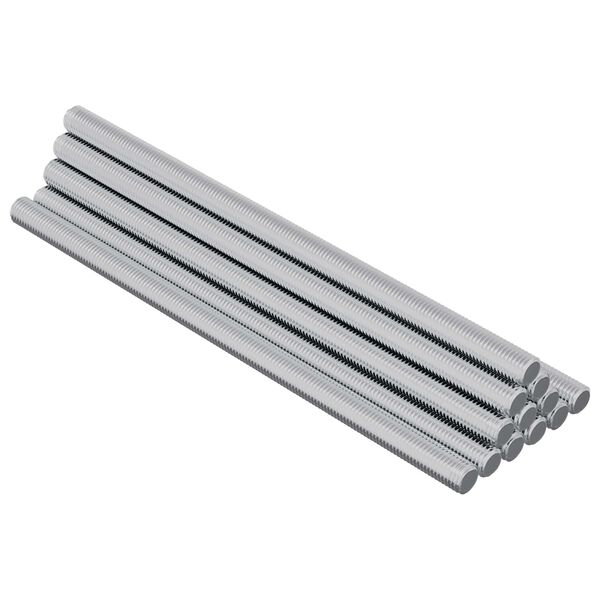 vidaXL Barras roscadas 12 pcs Plateado M6 x 120 mm Metal