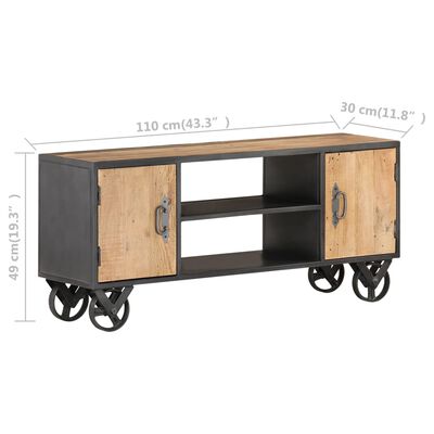 vidaXL Mueble para TV de madera maciza reciclada 110x30x49 cm