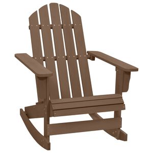 vidaXL Mecedora de jard&iacute;n de madera marr&oacute;n
