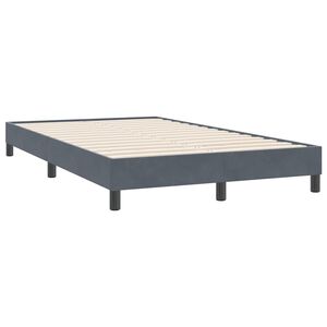 vidaXL Estructura de cama sin colch&oacute;n terciopelo gris oscuro 120x220cm