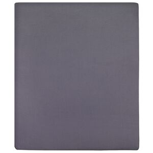vidaXL S&aacute;bana bajera jersey algod&oacute;n antracita 90x200 cm