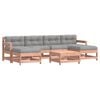 vidaXL Juego de muebles jard&iacute;n 7 pzas y cojines madera abeto Douglas