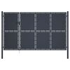 vidaXL Puerta de jard&iacute;n de acero 350 x 175 cm antracita