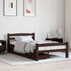 vidaXL Estructura de cama con 2 cajones pino marr&oacute;n oscuro 100x200 cm