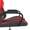 vidaXL Silla gaming de masaje cuero sintético negro y rojo