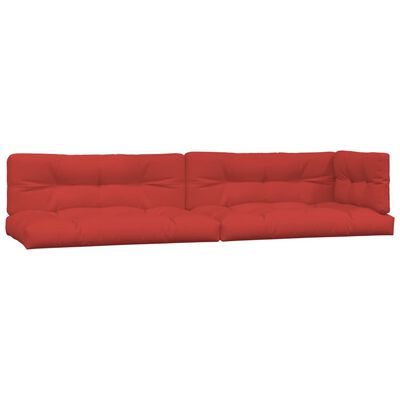 vidaXL Cojines para sofá de palets 5 unidades tela rojo