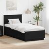 vidaXL Estructura de cama Negro 70 x 190 cm Madera de ingenier&iacute;a