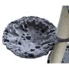 vidaXL Poste rascador de gatos Deluxe con huellas patas gris 230-260cm