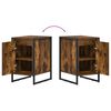 vidaXL Mesa de Noche Roble Humo 39,5 x 30 x 50 cm Madera contrachapada