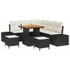 vidaXL Conjunto de sof&aacute;s de jard&iacute;n 8 uds. Negro rat&aacute;n sint&eacute;tico