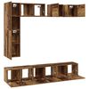 vidaXL Conjunto de mueble de TV 8 pcs Madera envejecida