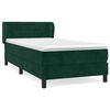 vidaXL Cama box spring con colch&oacute;n terciopelo verde oscuro 90x190 cm