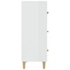 vidaXL Aparador de madera contrachapada blanco brillante 70x34x90 cm