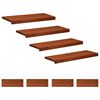 vidaXL Alfombras para escalones 8 uds. 80 x 30 x 2 cm Marr&oacute;n