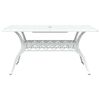 vidaXL Conjunto de Comedor de Jardín 5 pcs Blanco Aluminio