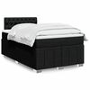 vidaXL Cama box spring con colch&oacute;n tela negro 120x200 cm