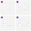 vidaXL Conjunto de mueble de TV 8 pcs Roble Negro 100 x 30 x 30 cm