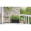 vidaXL Macetero de Jard&iacute;n 2 pcs Negro Acero