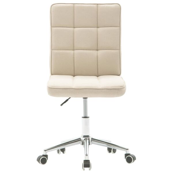 vidaXL Sillas de comedor 4 unidades tela color crema