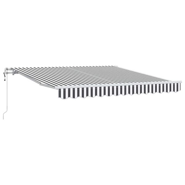 vidaXL Toldo retráctil automático gris antracita y blanco 300x250 cm