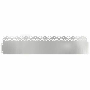 vidaXL Borduras para c&eacute;sped 10 pcs Plateado 103 x 0,05 x 22 cm