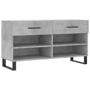 vidaXL Banco zapatero madera de ingenier&iacute;a gris hormig&oacute;n 102x35x55 cm