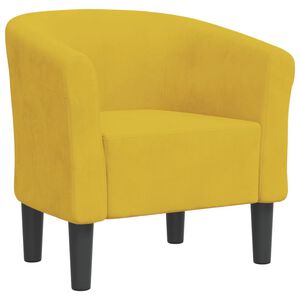 vidaXL Sill&oacute;n de terciopelo amarillo