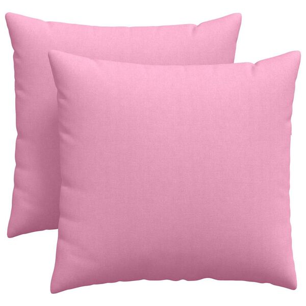 vidaXL Cojines de sofá 2 pcs Rosa 45 x 45 cm tela