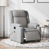 vidaXL Sill&oacute;n reclinable de masaje el&eacute;ctrico tela gris claro