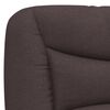 vidaXL Cabecero de cama acolchado Hvar tela marr&oacute;n oscuro 80 cm