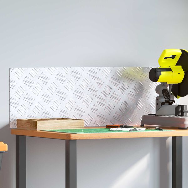 vidaXL Pelda&ntilde;o Rectangular 2 pcs Plateado 50 x 30 cm Aluminio