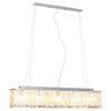 vidaXL L&aacute;mpara de techo con cuentas de cristal plateado 104 cm E14