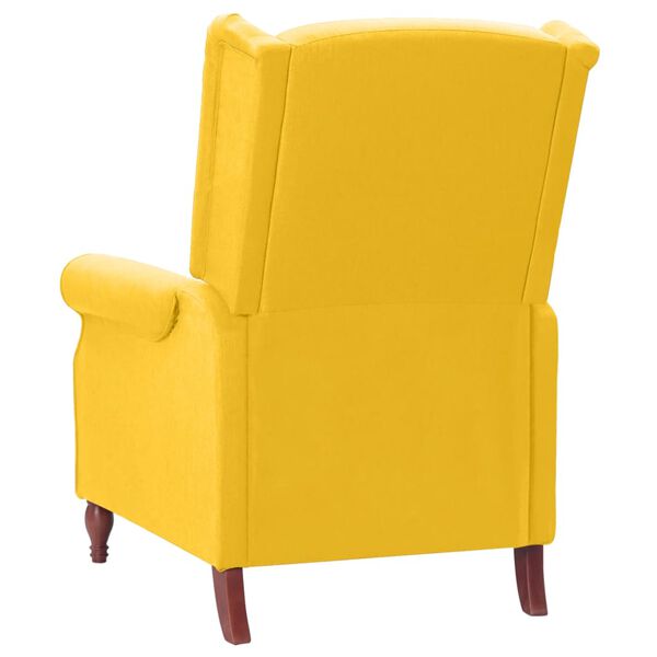 vidaXL Sill&oacute;n reclinable de tela amarillo