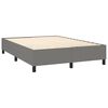 vidaXL Cama box spring con colch&oacute;n tela gris oscuro 140x200 cm
